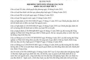 Nghị quyết 19/2017/NQ-HĐND quản lý phí thẩm định đề án xả nước thải vào nguồn nước Quảng Ngãi