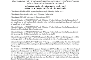 Nghị quyết 02/2017/NQ-HĐND quản lý sử dụng phí thẩm định tác động bảo vệ môi trường Huế 2017