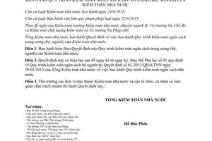 Quyết định 04/2017/QĐ-KTNN quy trình kiểm toán ngân sách trung ương 2017