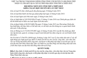 Nghị quyết 15/2017/NQ-HĐND Chính sách hỗ trợ cho cán bộ công viên chức Huế 2017