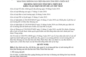 Nghị quyết 04/2017/NQ-HĐND Quản lý sử dụng phí bảo vệ môi trường Huế 2017