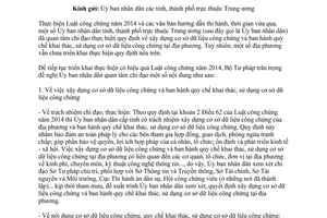 Công văn 729/BTP-BTTP 2017 xây dựng cơ sở dữ liệu công chứng quy chế khai thác sử dụng