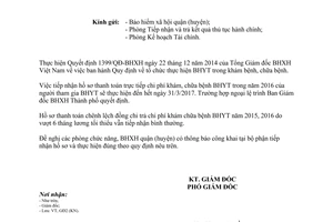 Công văn 406/BHXH-GĐ2 thanh toán chi phí bảo hiểm y tế 2016 2017