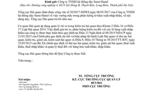 Công văn 1714/TCHQ-QLRR vướng mắc trong phân luồng tờ khai xuất nhập khẩu 2017