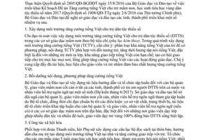 Công văn 1099/BGDĐT-GDMN tăng cường tiếng Việt trẻ em dân tộc thiểu số giáo dục mầm non 2017