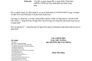 Công văn 114/CP-KTTH đính chính sai sót tại 140/2016/NĐ-CP 2017