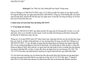 Công văn 1147/TCT-KK hướng dẫn hệ thống mục lục ngân sách nhà nước sửa đổi 300/2016/TT-BTC 2017