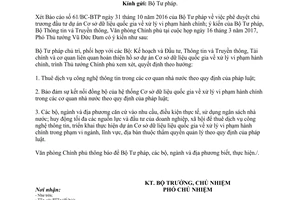 Công văn 3015/VPCP-PL thông báo ý kiến của Phó Thủ tướng Vũ Đức Đam 2017