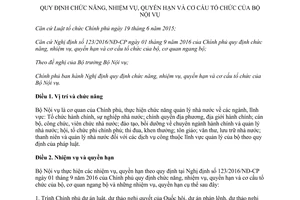 Nghị định 34/2017/NĐ-CP quy định chức năng nhiệm vụ quyền hạn cơ cấu tổ chức Bộ Nội vụ