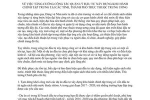 Chỉ thị 12/CT-TTg quản lý đầu tư xây dựng khu hành chính tập trung tỉnh thành phố trung ương 2017