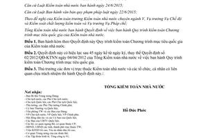 Quyết định 05/2017/QĐ-KTNN kiểm toán Chương trình mục tiêu quốc gia của Kiểm toán nhà nước 2017