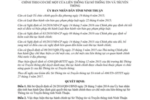 Quyết định 25/2017/QĐ-UBND bãi bỏ 26/2014/QĐ-UBND thủ tục một cửa Sở Thông tin Ninh Thuận