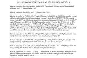 Thông tư 08/2017/TT-BGDĐT Quy chế tuyển sinh đào tạo trình độ tiến sĩ