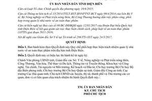 Quyết định 284/QĐ-UBND 2017 Quy chế phối hợp quản lý Nhà nước về an toàn thực phẩm Điện Biên