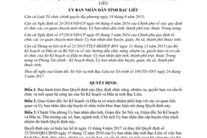Quyết định 05/2017/QĐ-UBND chức năng nhiệm vụ quyền hạn của Sở Kế hoạch và Đầu tư Bạc Liêu