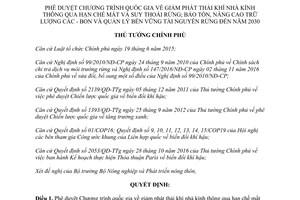 Quyết định 419/QĐ-TTg Chương trình quốc gia giảm phát thải khí nhà kính qua hạn chế mất rừng 2017