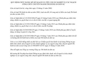 Thông tư 03/2017/TT-BTP ngạch tiêu chuẩn nghiệp vụ ngạch công chức Thi hành án dân sự 2017