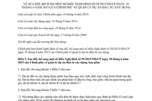 Nghị định 42/2017/NĐ-CP sửa đổi 59/2015/NĐ-CP quản lý dự án đầu tư xây dựng