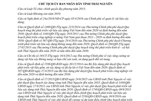 Quyết định 819/QĐ-UBND 2017 Quy hoạch phát triển vật liệu xây dựng Thái Nguyên 2020