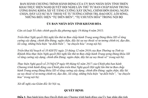 Quyết định 917/QĐ-UBND Thực hiện Nghị quyết xây dựng chỉnh đốn Đảng Khánh Hòa 2017