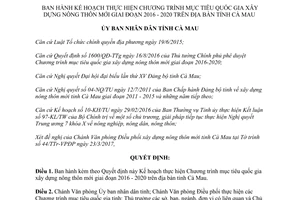 Quyết định 643/QĐ-UBND 2017 Chương trình mục tiêu quốc gia xây dựng nông thôn mới Cà Mau