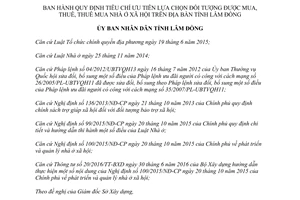 Quyết định 24/2017/QĐ-UBND đối tượng được mua thuê nhà ở xã hội Lâm Đồng 2017