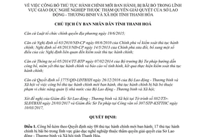 Quyết định 1080/QĐ-UBND 2017 thủ tục hành chính giáo dục nghề nghiệp Sở Lao động Thanh Hóa