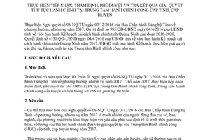 Kế hoạch 2391/KH-UBND năm 2017 thực hiện giải quyết thủ tục hành chính tỉnh Quảng Ninh