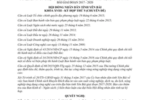 Nghị quyết 14/2017/NQ-HĐND chính sách khuyến khích đầu tư ứng dụng công nghệ Yên Bái 2017 2020