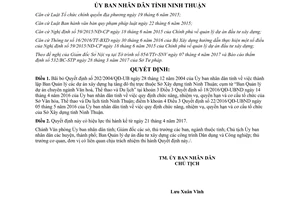 Quyết định 29/2017/QĐ-UBND bỏ 202/2004/QĐ-UB 18/2016/QĐ-UBND 22/2016/QĐ-UB Ninh Thuận