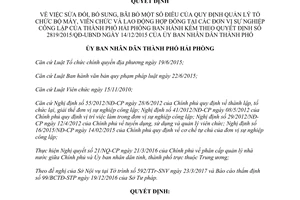 Quyết định 802/2017/QĐ-UBND sửa đổi 2819/2015/QĐ-UBND viên chức lao động đơn vị Hải Phòng