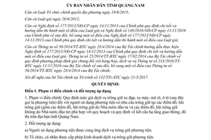 Quyết định 10/2017/QĐ-UBND mức giá dịch vụ giữ xe đạp xe máy mô tô ô tô Quảng Nam