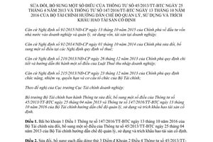 Thông tư 28/2017/TT-BTC sửa đổi 45/2013/TT-BTC 147/2016/TT-BTC trích khấu hao tài sản cố định