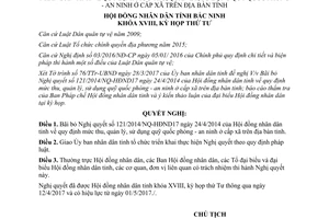 Nghị quyết 49/2017/NQ-HĐND18 bãi bỏ 121/2014/NQ-HĐND17 quỹ quốc phòng an ninh Bắc Ninh