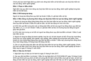 Nghị định 44/2017/NĐ-CP mức đóng bảo hiểm xã hội bắt buộc vào Quỹ bảo hiểm tai nạn lao động