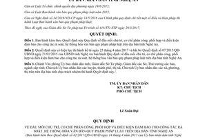 Quyết định 42/2017/QĐ-UBND phối hợp công tác rà soát hệ thống văn bản quy phạm Nghệ An