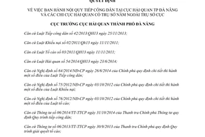 Quyết định 341/QĐ-HQĐNg 2017 Nội quy tiếp công dân Cục Hải quan Chi cục hải quan Đà Nẵng