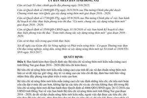 Quyết định 1217/QĐ-UBND 2017 Bộ tiêu chí xã nông thôn mới kiểu mẫu tỉnh Đồng Nai 2016 2020