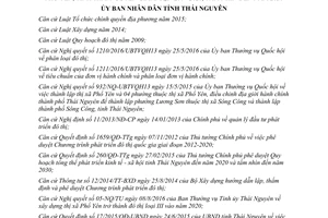 Quyết định 906/QĐ-UBND 2017 Đề cương Dự toán Chương trình phát triển thị xã Phổ Yên Thái Nguyên