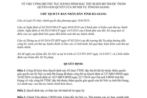 Quyết định 651/QĐ-UBND 2017 công bố thủ tục đặc thù bị bãi bỏ thuộc Sở Nội vụ Hà Giang