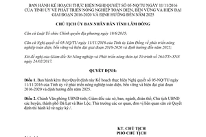 Quyết định 756/QĐ-UBND 2017 phát triển nông nghiệp toàn diện bền vững hiện đại Lâm Đồng