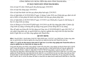 Quyết định 1245/2017/QĐ-UBND kiểm tra nghiệm thu công trình xây dựng Thanh Hóa