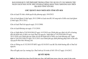 Quyết định 648/QĐ-UBND 2017 phối hợp quản lý thu ngân sách khai thác khoáng sản Yên Bái