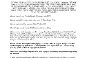 Nghị định 49/2017/NĐ-CP sửa đổi 25/2011/NĐ-CP 174/2013/NĐ-CP bưu chính viễn thông