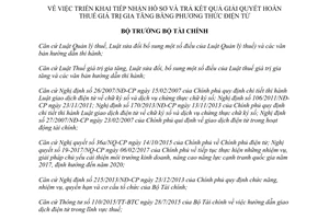 Quyết định 710/QĐ-BTC 2017 hồ sơ trả kết quả giải quyết hoàn thuế giá trị gia tăng điện tử