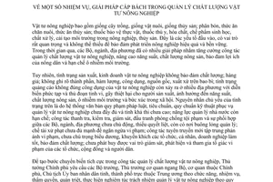 Chỉ thị 15/CT-TTg nhiệm vụ, giải pháp cấp bách trong quản lý chất lượng vật tư nông nghiệp 2017