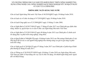 Quyết định 813/QĐ-NHNN 2017 cho vay phát triển nông nghiệp ứng dụng công nghệ cao sạch