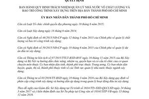 Quyết định 23/2017/QĐ-UBND quản lý chất lượng bảo trì công trình xây dựng Hồ Chí Minh