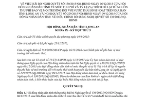 Nghị quyết 03/2017/NQ-HĐND bãi bỏ mức thu phí tỷ lệ trích phí bảo vệ môi trường Long An