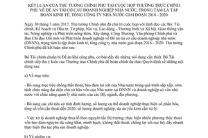 Thông báo 203/TB-VPCP kết luận Đề án tái cơ cấu doanh nghiệp nhà nước giai đoạn 2016 2020 2017